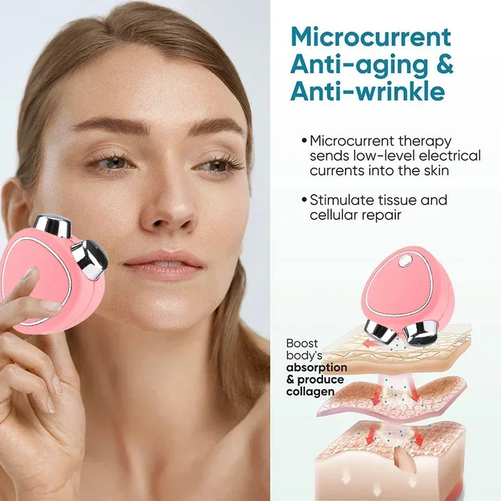 Microcurrent facial massager