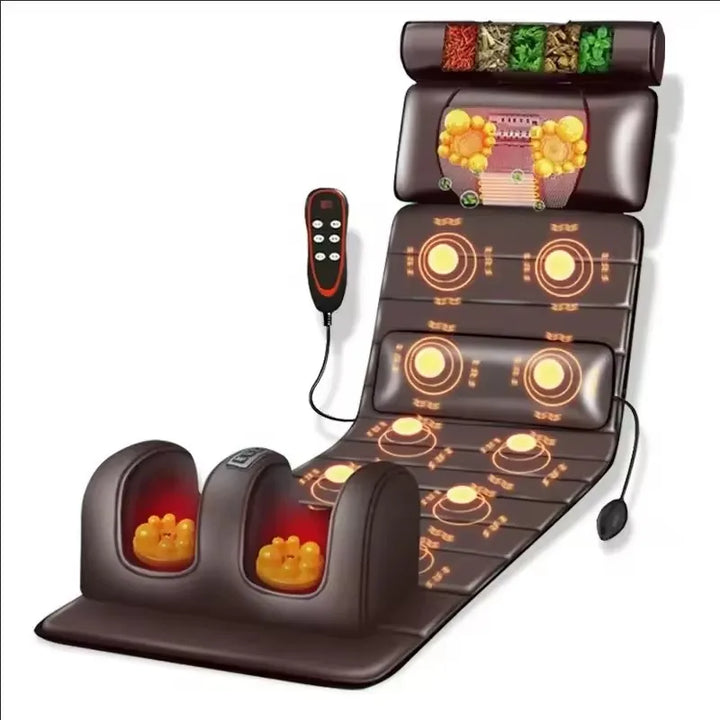 Electric heated massage mattress