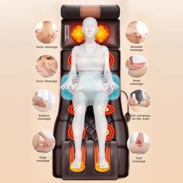 Electric heated massage mattress