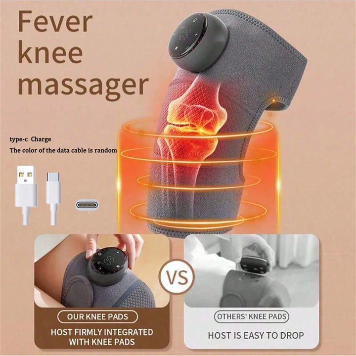 Rechargeable heated knee massager