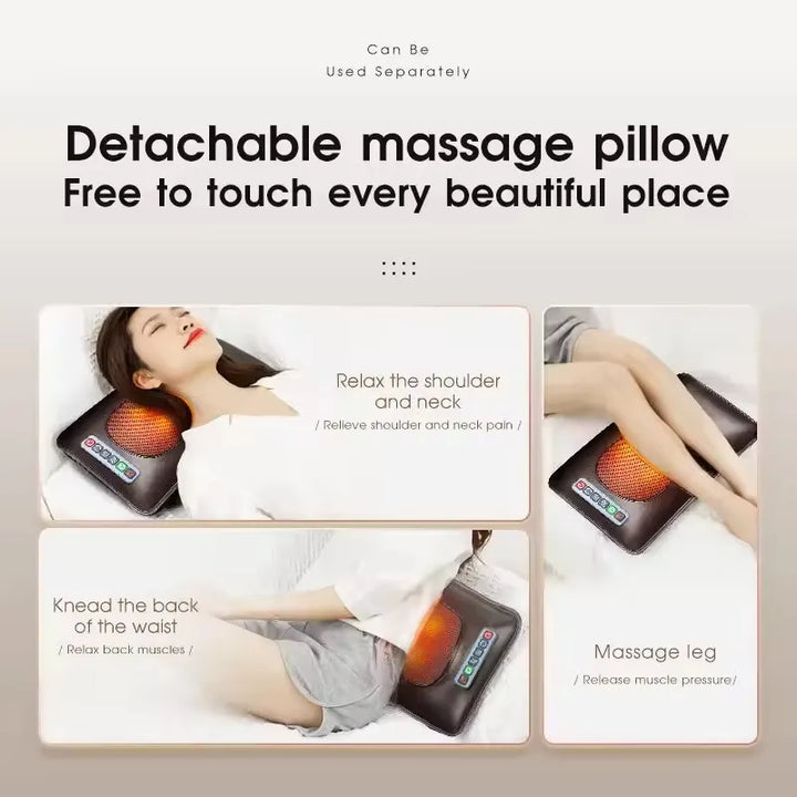 Electric heated massage mattress