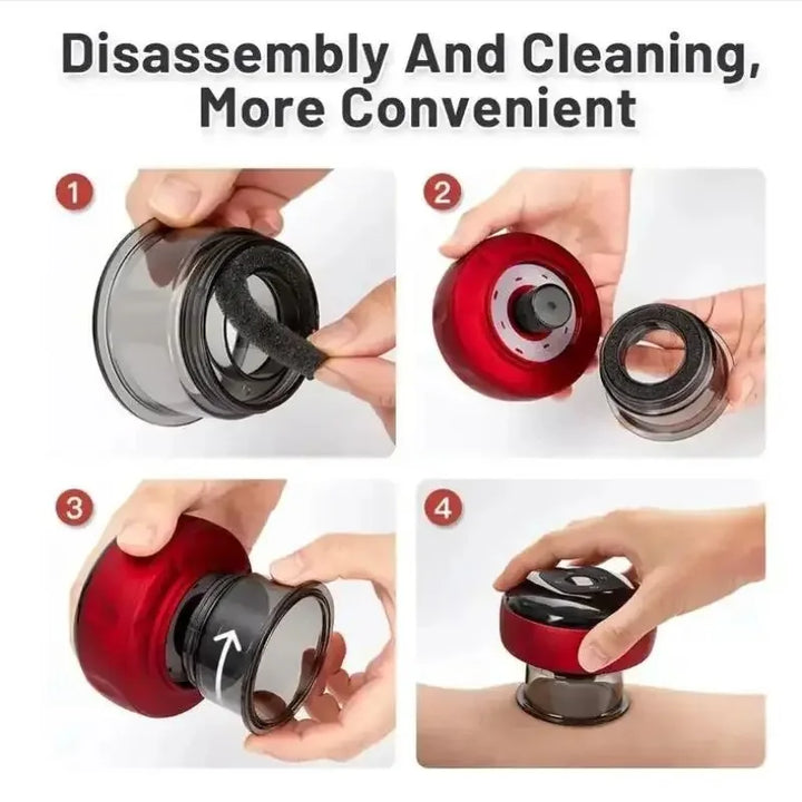 Smart body massage with suction cup